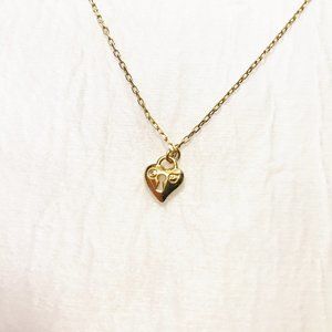 Swarovski Gold heart necklace Key Hole